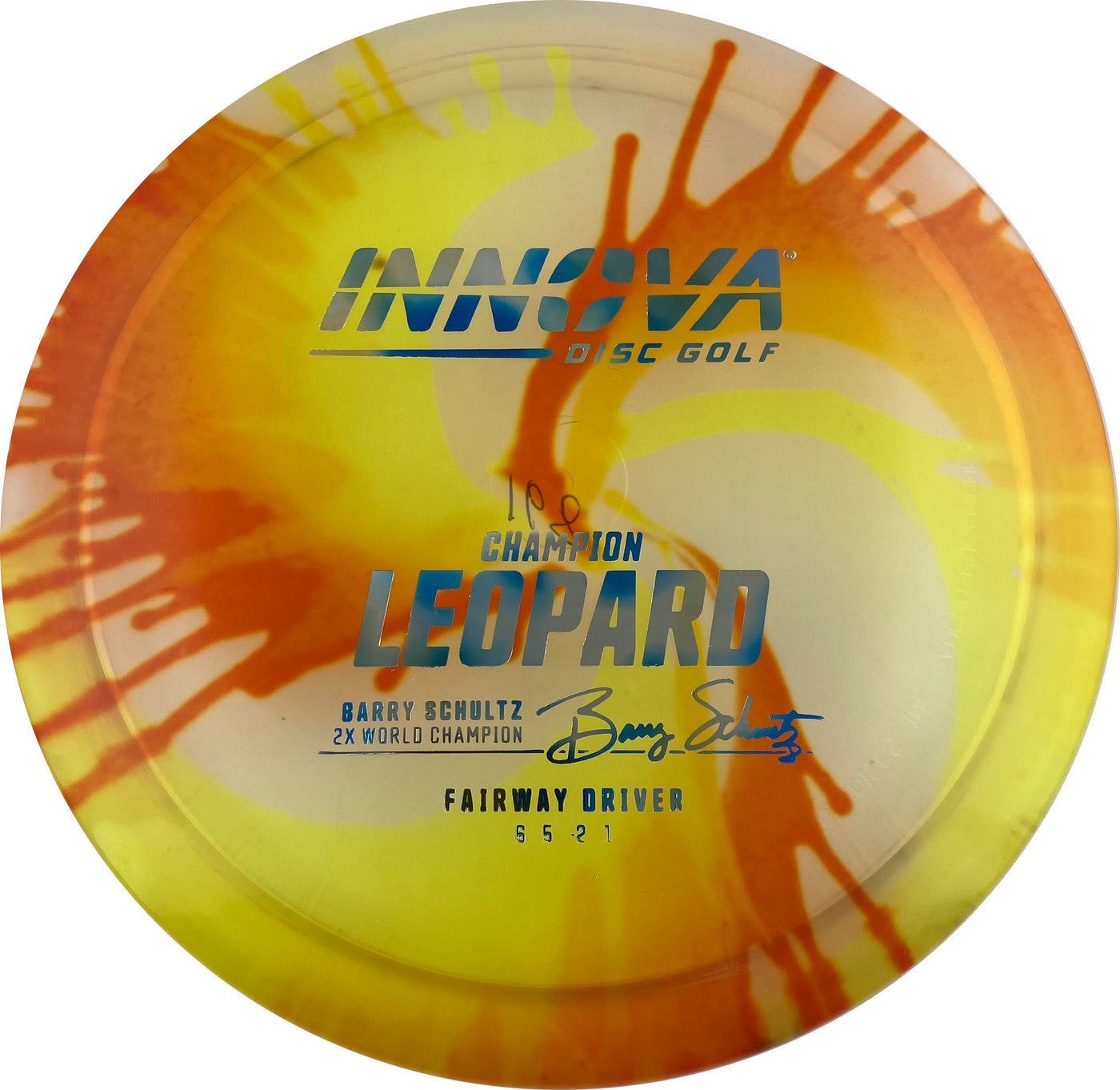 Innova Champion I-Dye Leopard Fairway Driver with Barry Schultz 2x World Champion Signature Stamp - Speed 6