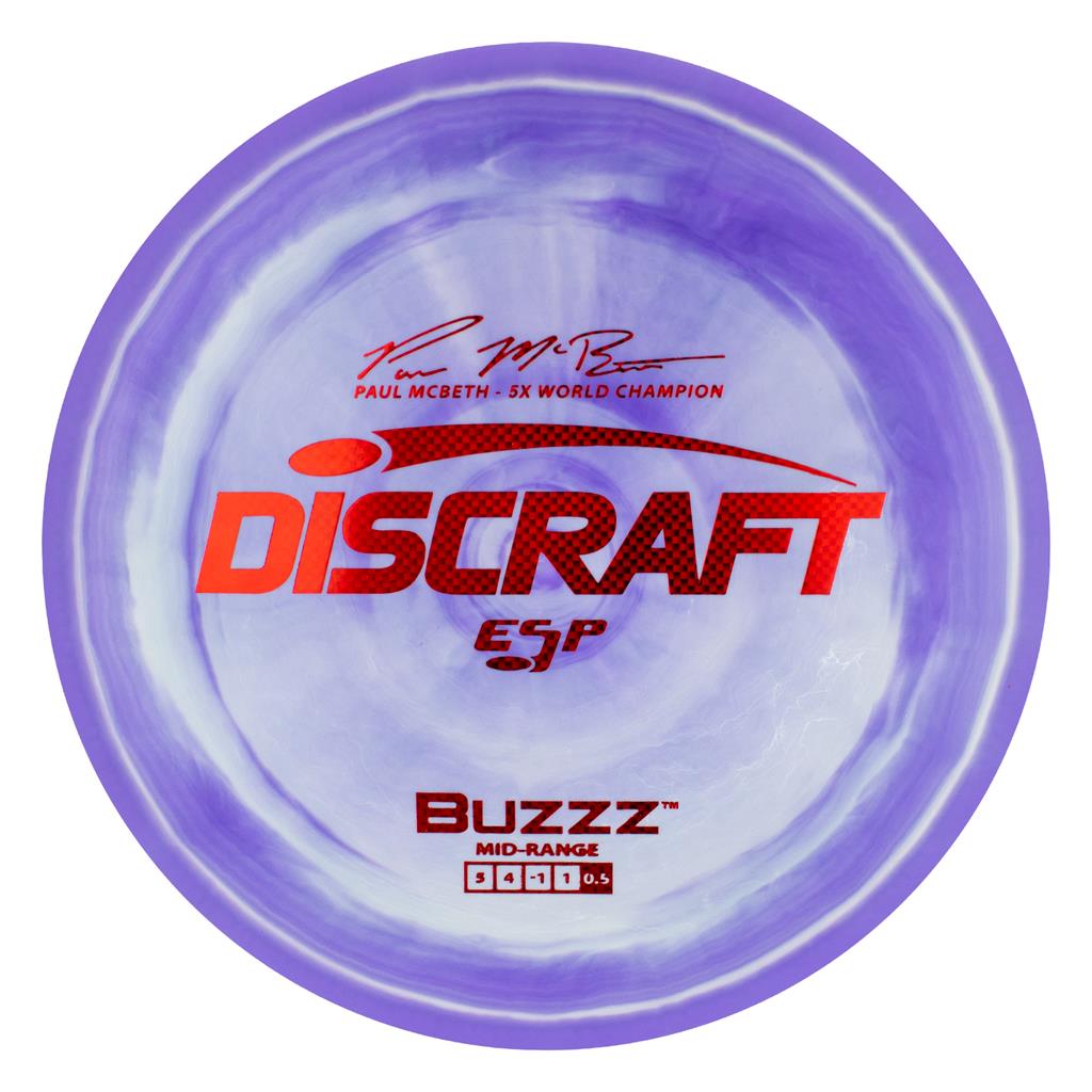 Discraft ESP Buzzz Midrange with Paul McBeth - 5x World Champion Signature Stamp - Speed 5