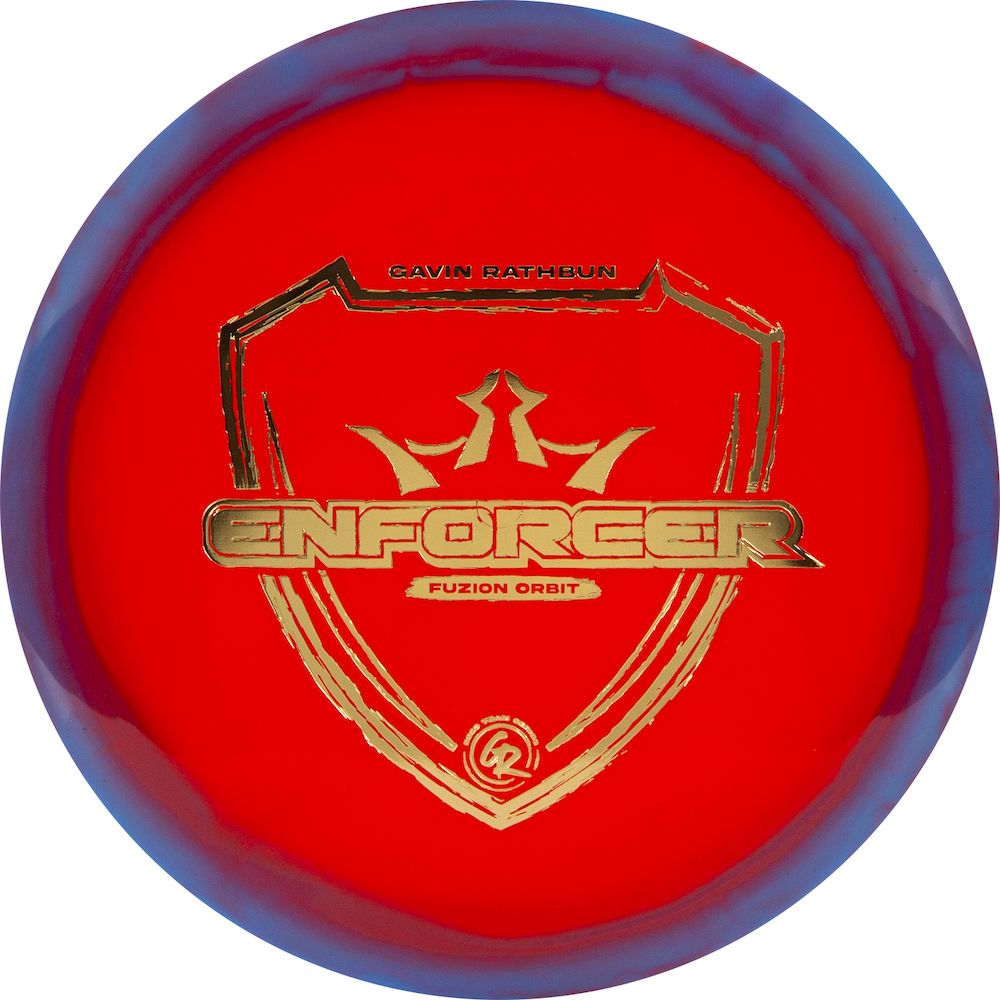 Dynamic Discs Fuzion Orbit Enforcer Distance Driver with Gavin Rathbun 2023 Team Series Stamp - Speed 12