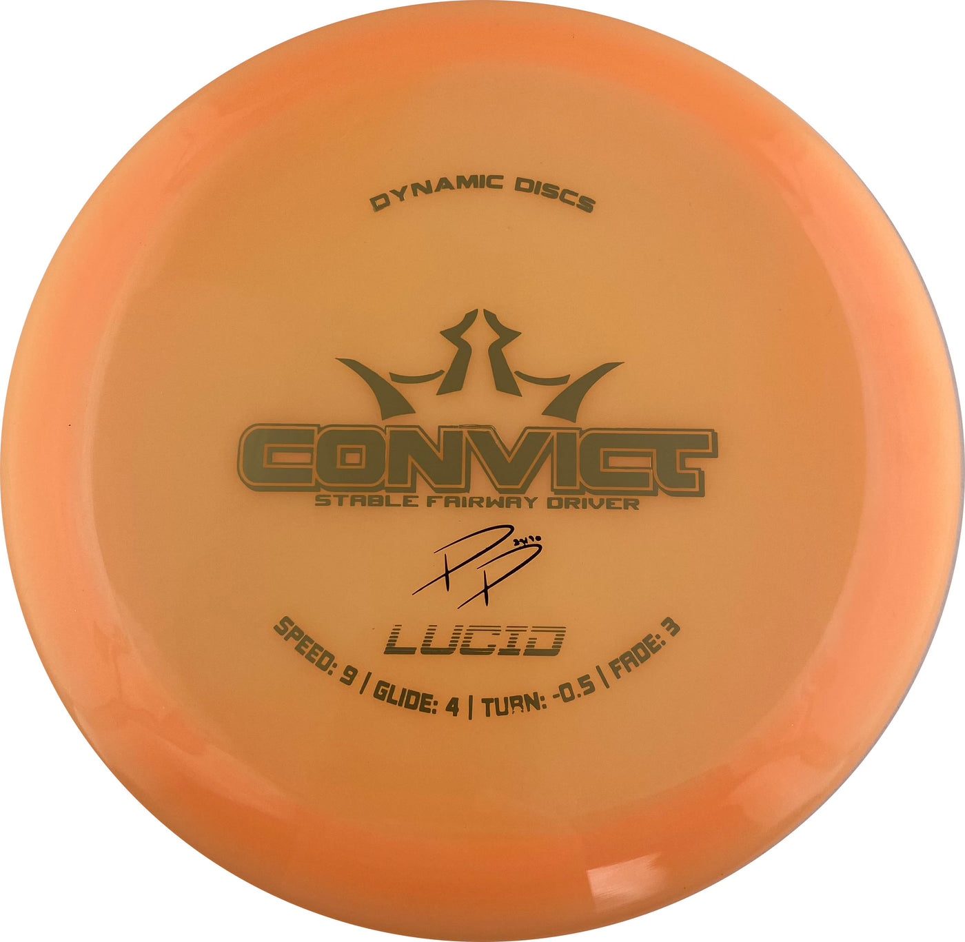 Dynamic Discs Lucid Convict Fairway Driver with PP 29190 Paige Pierce Stamp - Speed 9