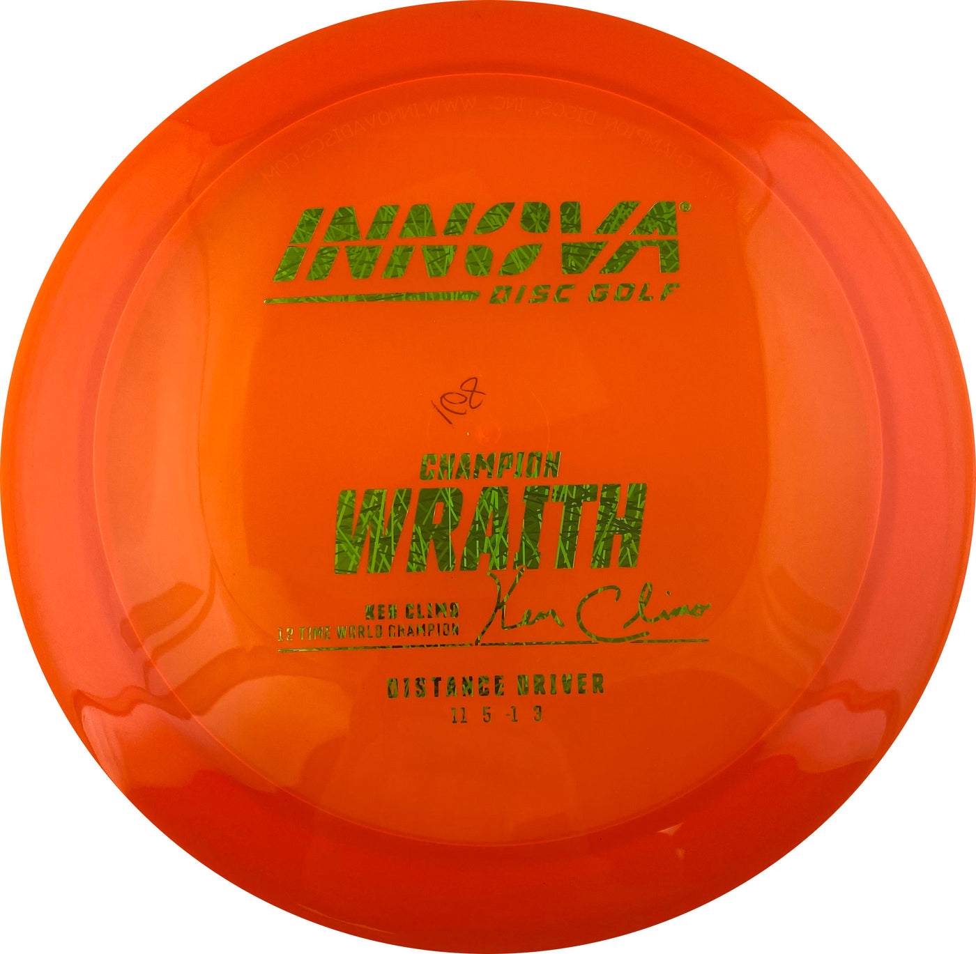 Innova Champion Wraith Distance Driver with Ken Climo 12 Time World Champion Burst Logo Stamp - Speed 11