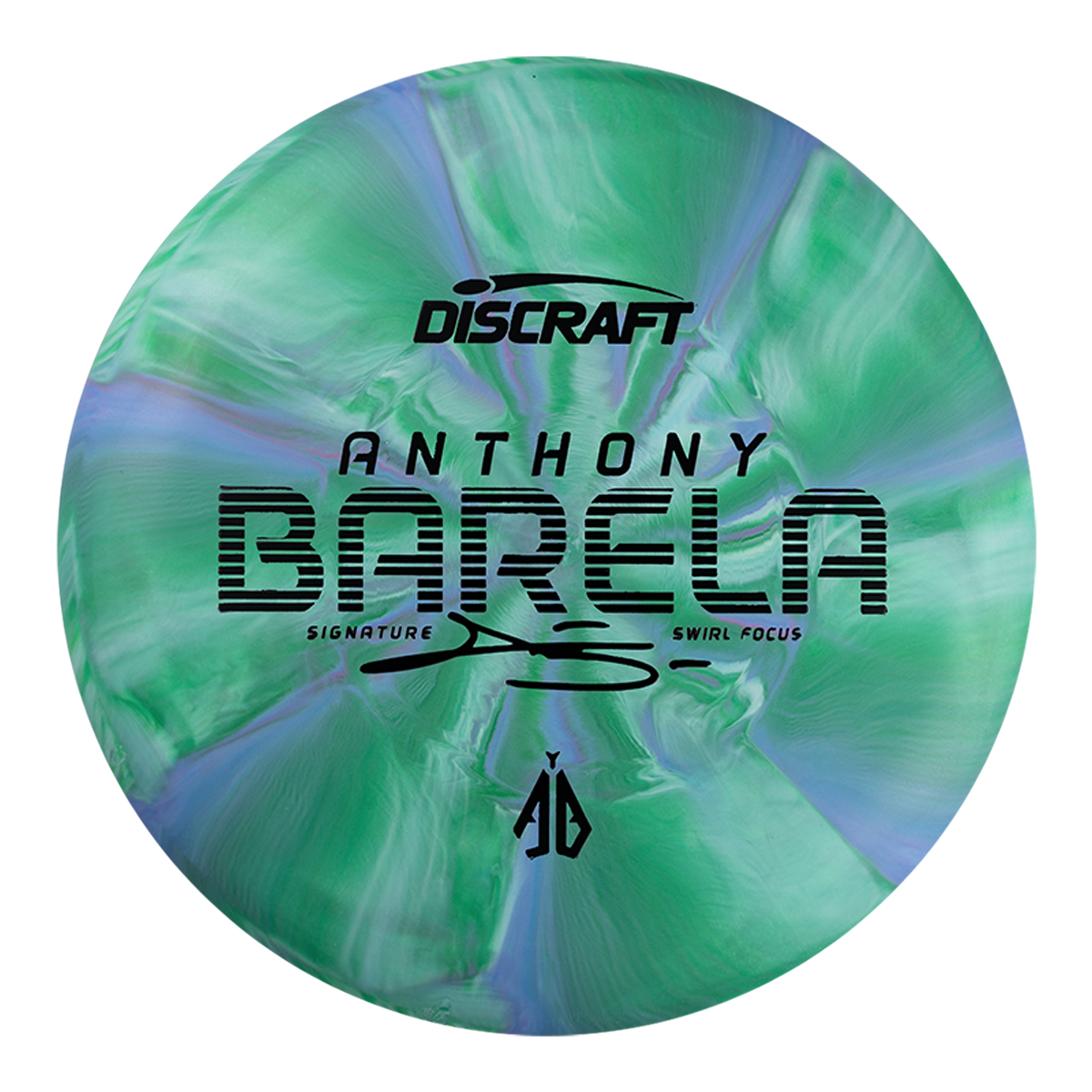 Discraft Crazy Tough CT Swirl Focus Putter with Anthony Barela Signature - AB Stamp - Speed 2