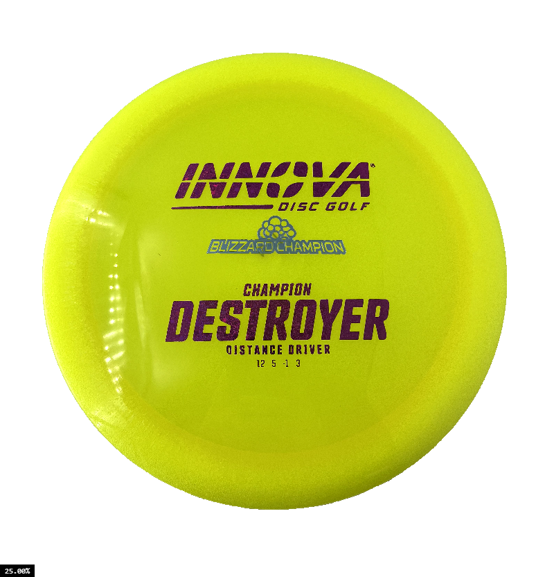 Innova Champion Blizzard Destroyer Distance Driver with 2 Foil Burst Logo Stock Stamp - Speed 12