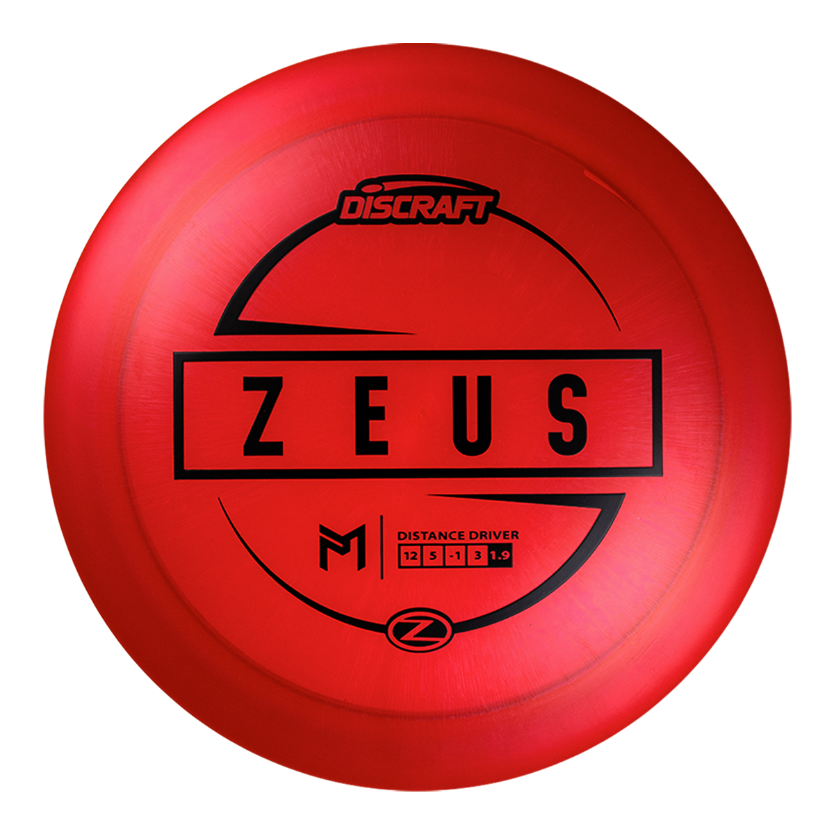 Discraft Elite Z Zeus Distance Driver with PM Logo Stock Stamp Stamp - Speed 12