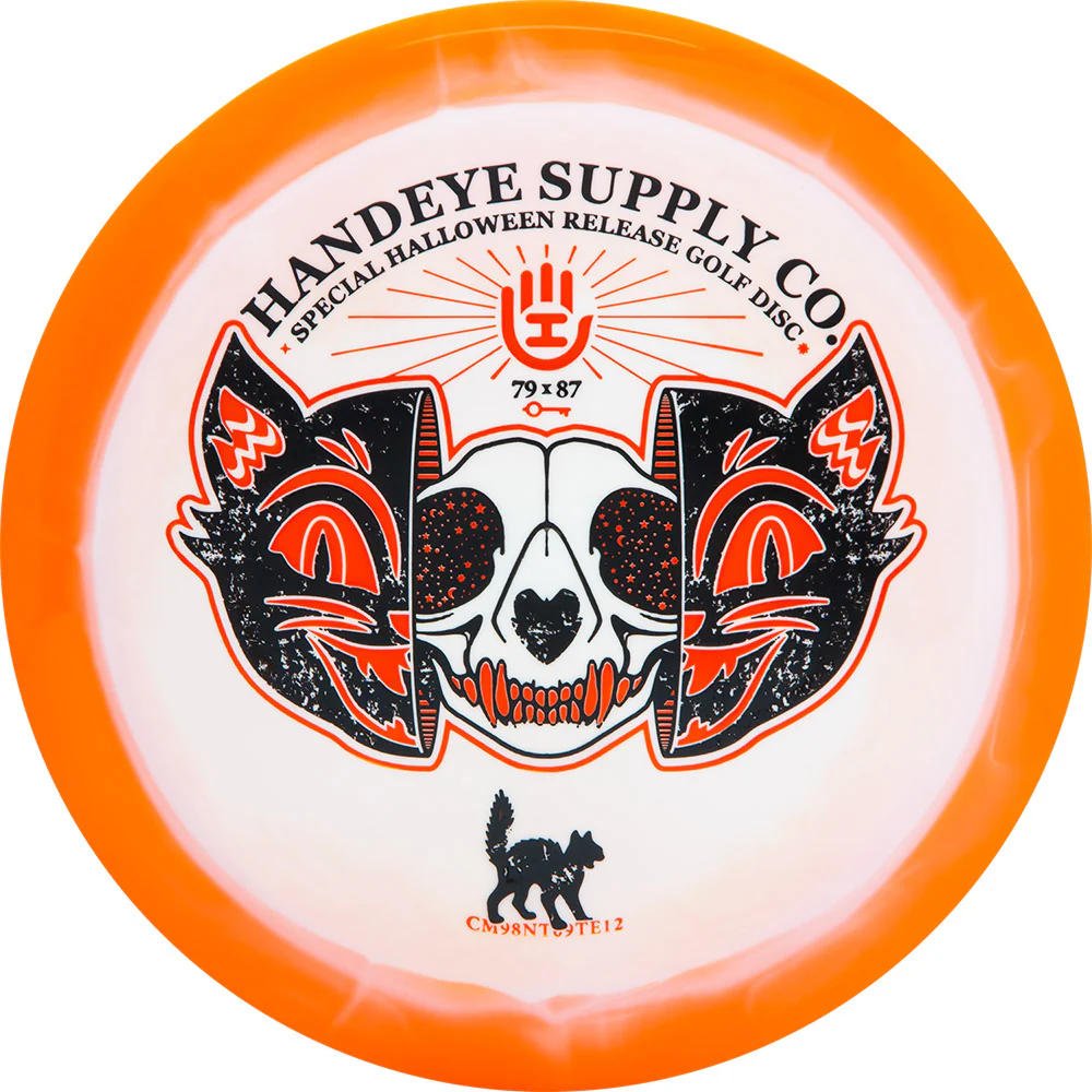 Dynamic Discs Fuzion Orbit Enforcer Distance Driver with HSCO Black Cat Two-Tone - Special Halloween Release Golf Disc 2024 Stamp - Speed 12