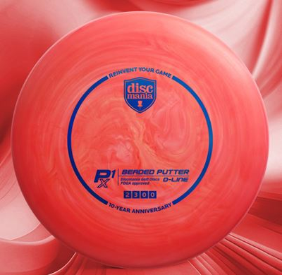 Discmania D-Line Swirl Flex 2 P1X Putter with 10 Year Anniversary Heirloom Design Stamp - Speed 2