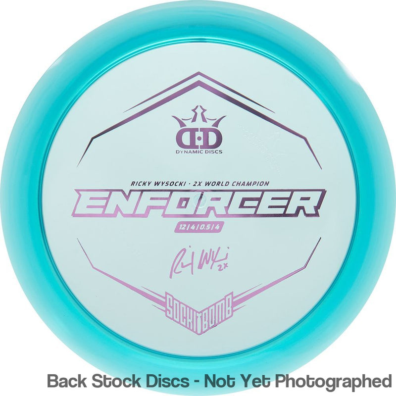 Dynamic Discs Lucid-X Enforcer with Ricky Wysocki - 2X World Champion - SockiBomb Stamp