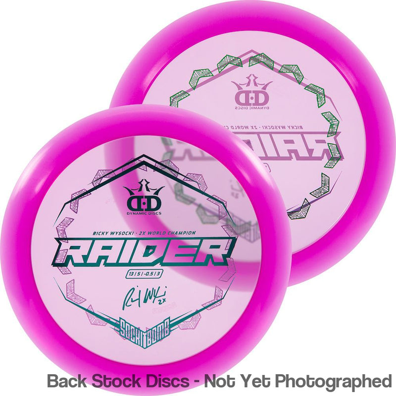 Dynamic Discs Lucid Ice Raider with RickyWysocki - 2X World Champion & Sockibomb Ring Bottom Stamp