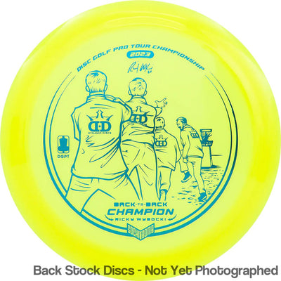 Dynamic Discs Hybrid Raider with DGPT Championship 2023 Ricky Wysocki Back to Back Champion Sockibomb Stamp