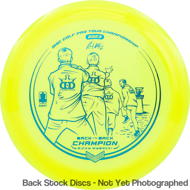 Dynamic Discs Hybrid Raider with DGPT Championship 2023 Ricky Wysocki Back to Back Champion Sockibomb Stamp