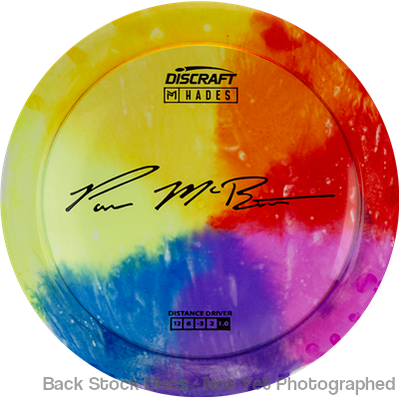 Discraft Elite Z Fly-Dyed Hades with Paul McBeth Large Signature Stamp