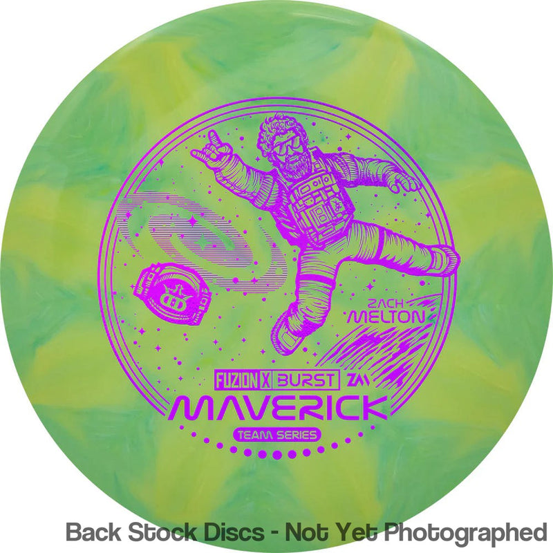 Dynamic Discs Fuzion-X Burst Maverick with Zach Melton Team Series 2024 - ZM in Space Stamp