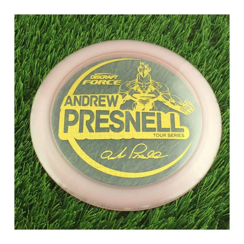 Discraft Metallic Z Force with Andrew Presnell Tour Series 2021 Stamp - 174g - Translucent Pale Pink