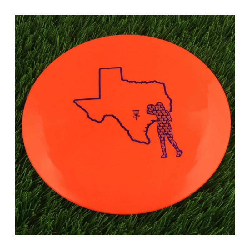 Dynamic Discs Fuzion X-Blend Vandal with Texas Outline & Valerie Mandujano Profile Stamp - 173g - Solid Orange