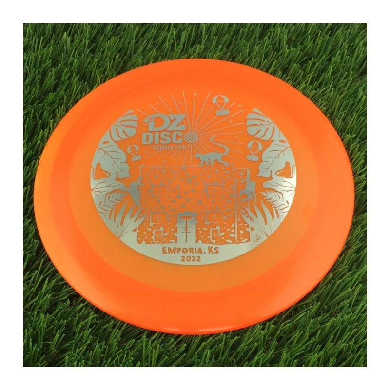 Innova Champion Destroyer with Monkey Island - Emporia, KS - DZDiscO 2022 Stamp - 171g - Translucent Orange