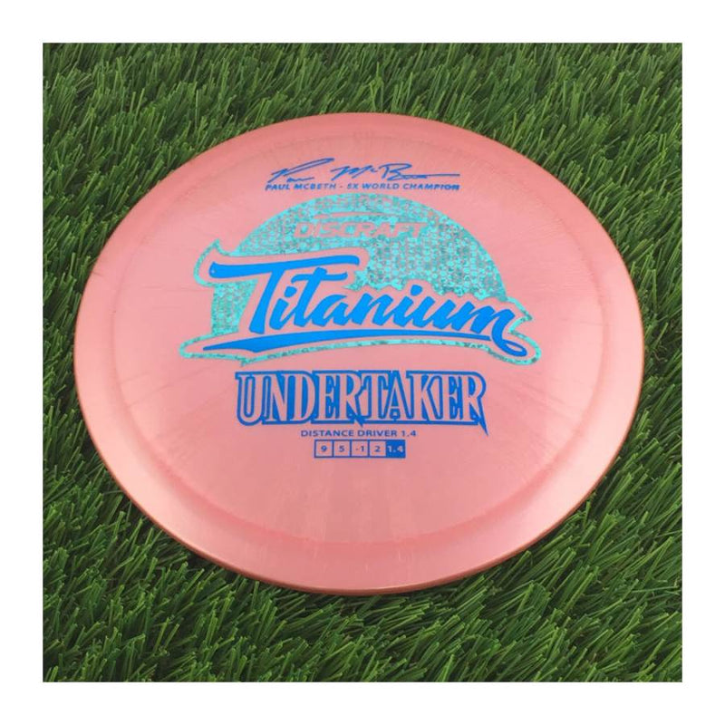 Discraft Titanium Undertaker with Paul McBeth - 5x World Champion Signature Stamp - 172g - Solid Red