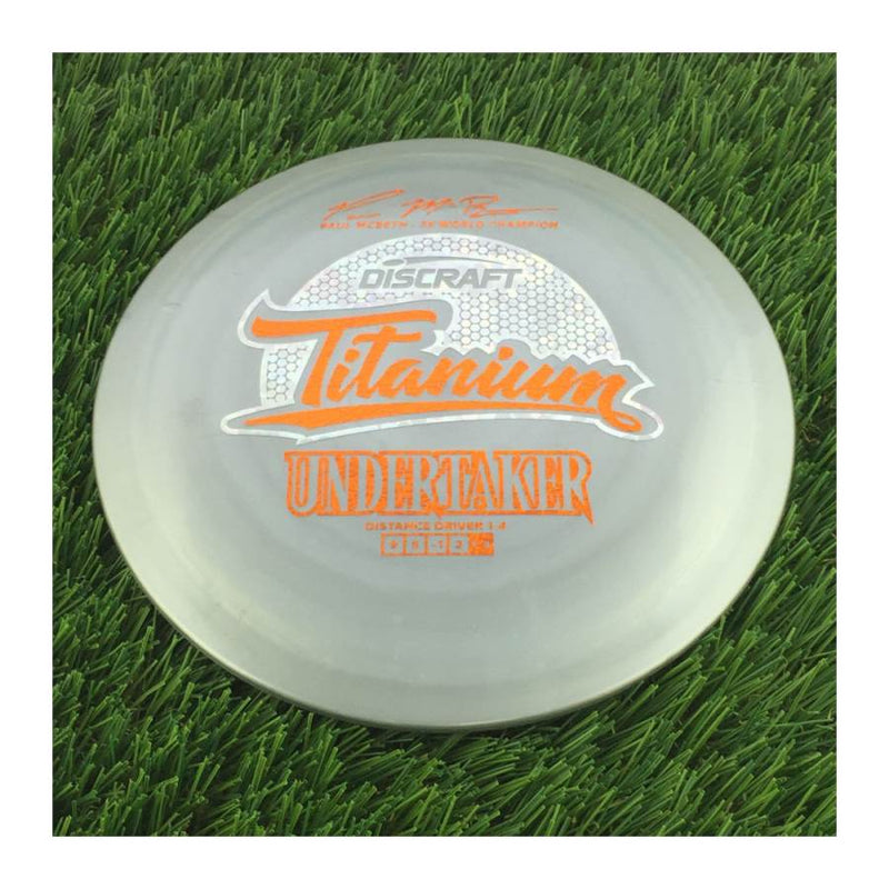 Discraft Titanium Undertaker with Paul McBeth - 5x World Champion Signature Stamp - 172g - Solid Grey