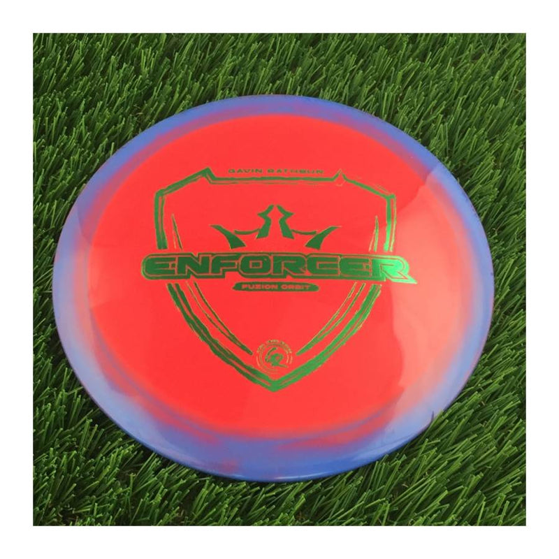 Dynamic Discs Fuzion Orbit Enforcer with Gavin Rathbun 2023 Team Series Stamp - 175g - Solid Red