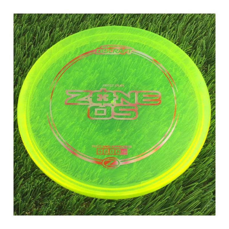 Discraft Elite Z Zone OS with First Run Stamp - 174g - Translucent Yellow