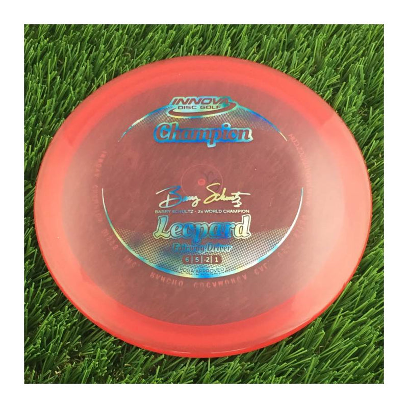 Innova Champion Leopard with Barry Schultz - 2x World Champion Signature Stamp - 172g - Translucent Red