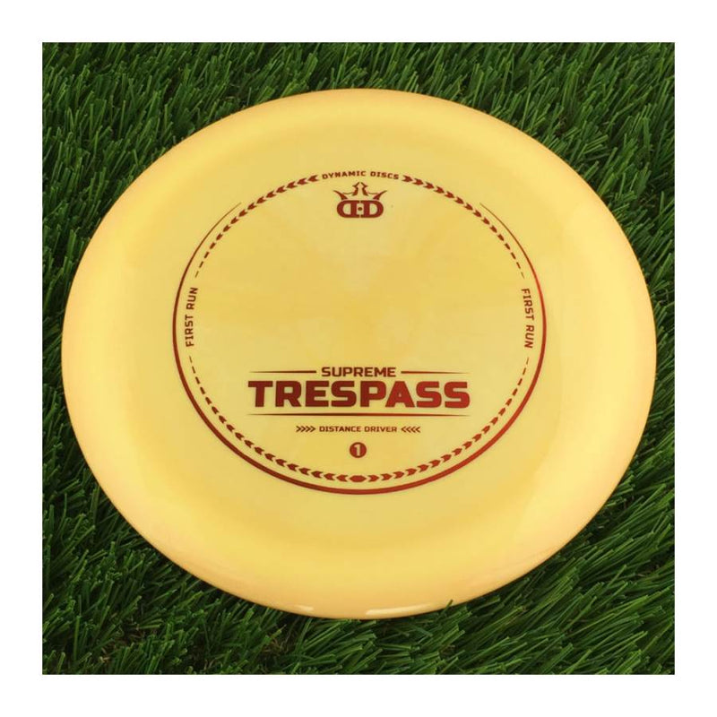 Dynamic Discs Supreme Trespass with First Run Stamp - 171g - Solid Orange