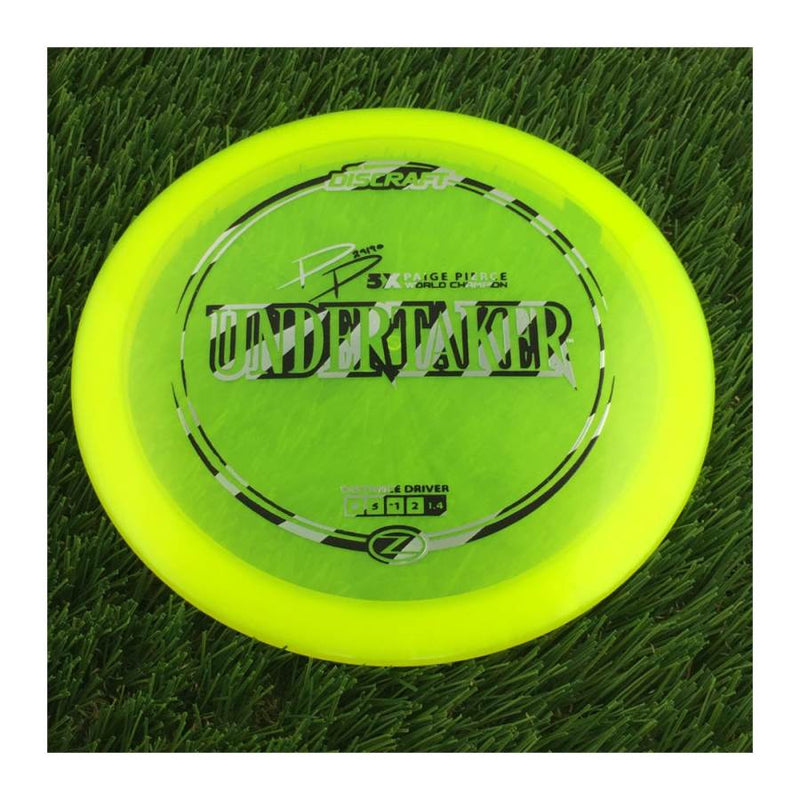 Discraft Elite Z Undertaker with PP 29190 5X Paige Pierce World Champion Stamp - 169g - Translucent Yellow