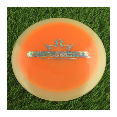 Dynamic Discs Lucid Moonshine Orbit Glow Enforcer with Ricky Wysocki #38008 Stamp - 174g - Translucent Orange