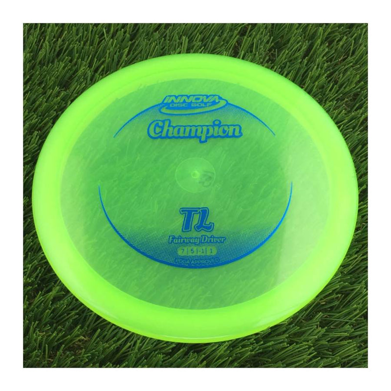 Innova Champion TL with Circle Fade Stock Stamp - 163g - Translucent Neon Green