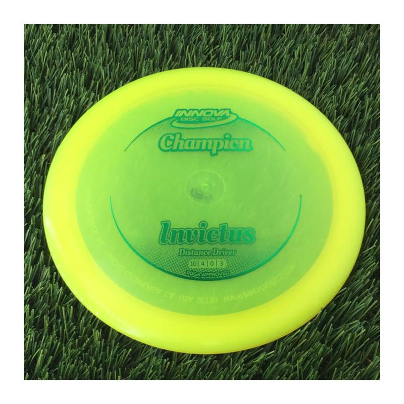 Innova Champion Invictus with Circle Fade Stock Stamp - 175g - Translucent Yellow