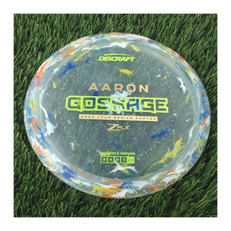 Discraft Jawbreaker Z FLX Raptor with Aaron Gossage 2024 Tour Series Stamp - 174g - Translucent Varies