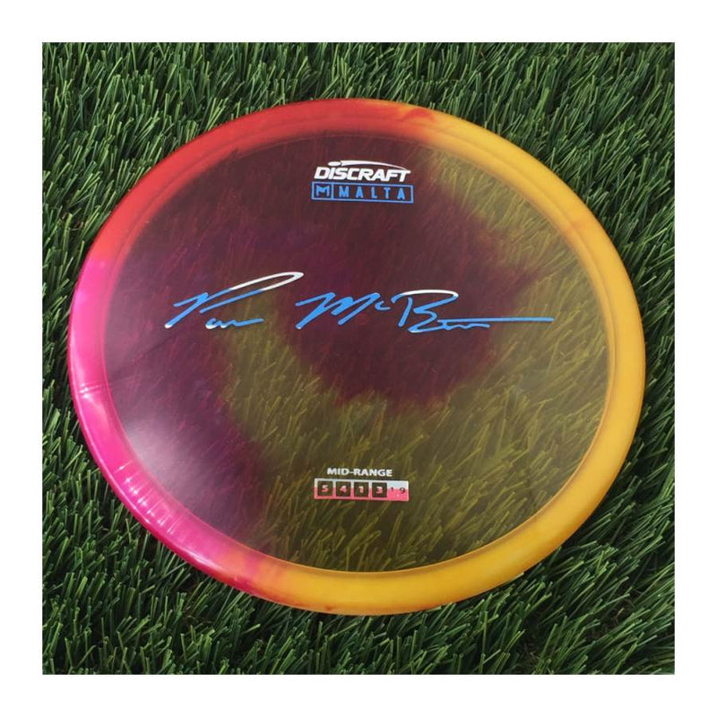 Discraft Elite Z Fly-Dyed Malta with Paul McBeth Large Signature Stamp - 174g - Translucent Dyed