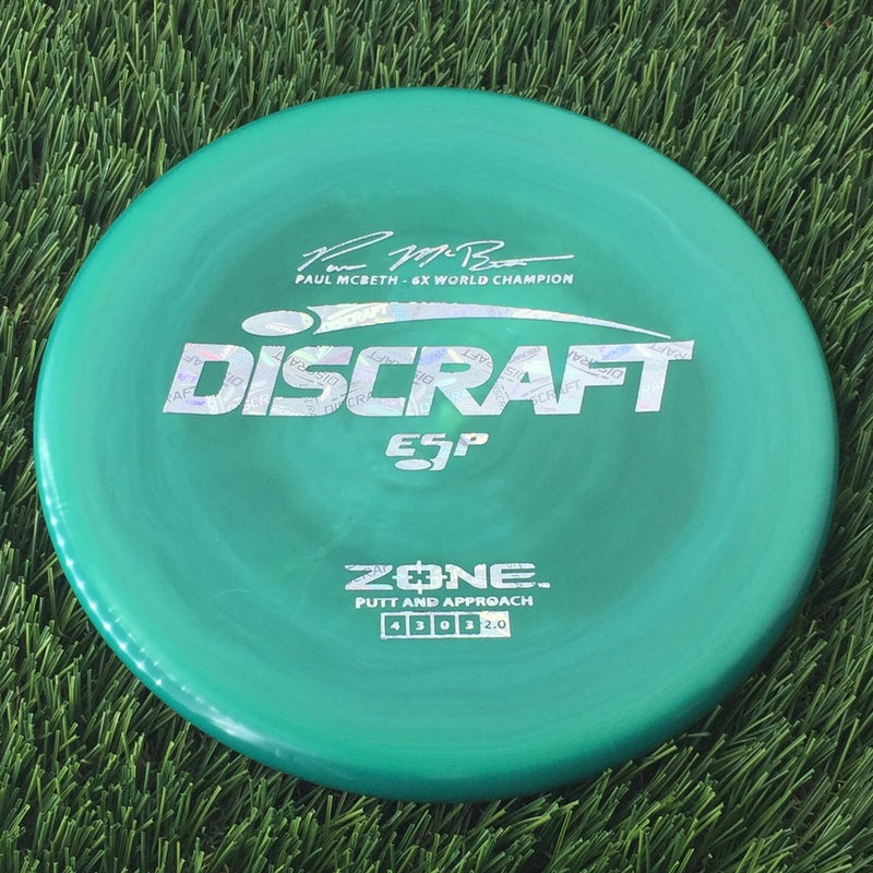 Discraft ESP Zone with Paul McBeth - 6x World Champion Signature Stamp - 172g Dark Green