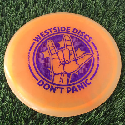 Westside VIP Ice Orbit Moonshine Glow Gatekeeper with Sai Ananda "Don't Panic" 2024 Tour Series Stamp - 180g - Translucent Orange