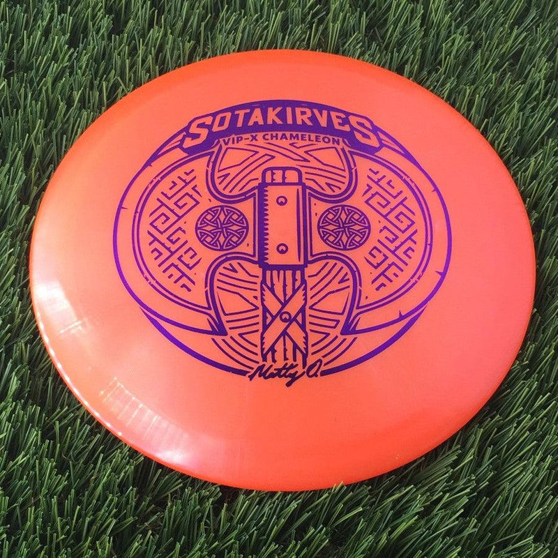 Westside VIP-X Chameleon Glimmer Hatchet with Matt Orum Matty O Sotakirves 2024 Team Series Stamp - 176g Orange