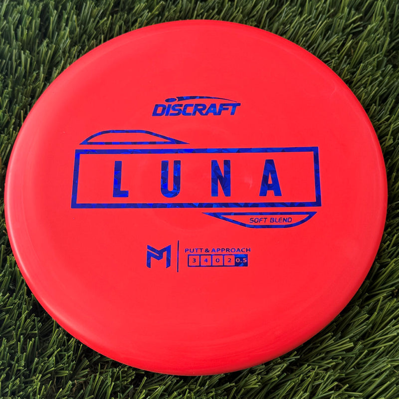 Discraft Putter Line Soft Luna with PM Logo Stock Stamp Stamp - 174g Red