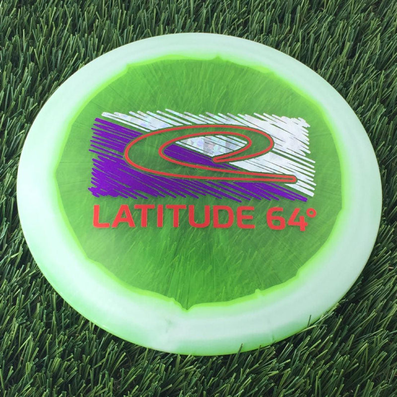 Latitude 64 Opto Ice Orbit Saint Pro with National Disc Golf Day 2024 - Large Latitude 64 Logo Stamp - 173g - Translucent Green