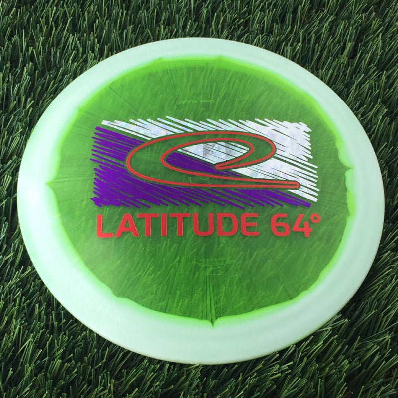 Latitude 64 Opto Ice Orbit Saint Pro with National Disc Golf Day 2024 - Large Latitude 64 Logo Stamp - 176g - Translucent Green