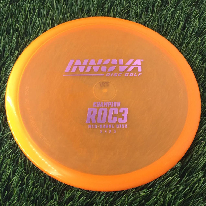 Innova Champion Roc3 with Burst Logo Stock Stamp - 162g - Translucent Orange