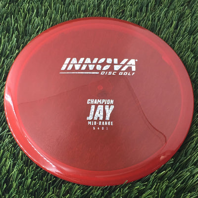 Innova Champion Jay with Burst Logo Stock Stamp - 180g - Translucent Red