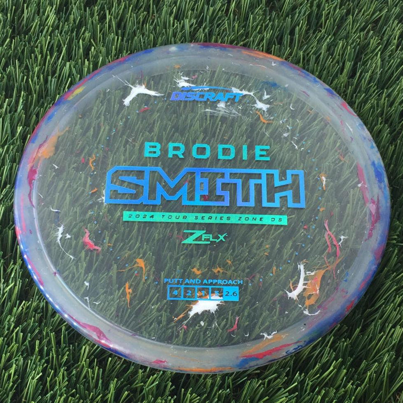 Discraft Jawbreaker Z FLX Zone OS with Brodie Smith 2024 Tour Series Stamp - 174g - Translucent Clear