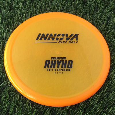 Innova Champion Rhyno with Burst Logo Stock Stamp - 157g - Translucent Orange