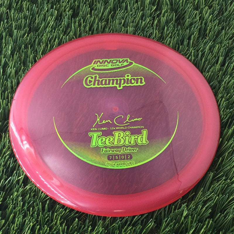 Innova Champion Teebird with Ken Climo - 12x World Champion New Stamp Stamp - 165g - Translucent Merlot Red