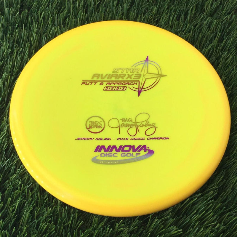 Innova Star AviarX3 with Big Jerm - Jeremy Koling - 2016 USDGC Champion Stamp - 171g Yellow