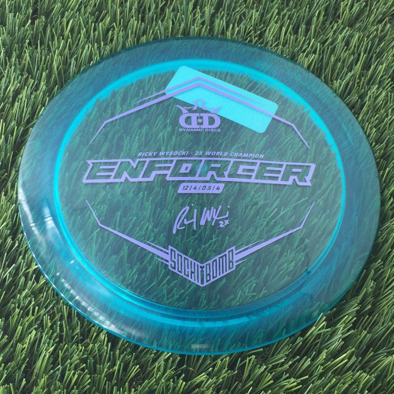 Dynamic Discs Lucid-X Enforcer with Ricky Wysocki - 2X World Champion - SockiBomb Stamp - 173g - Translucent Blue