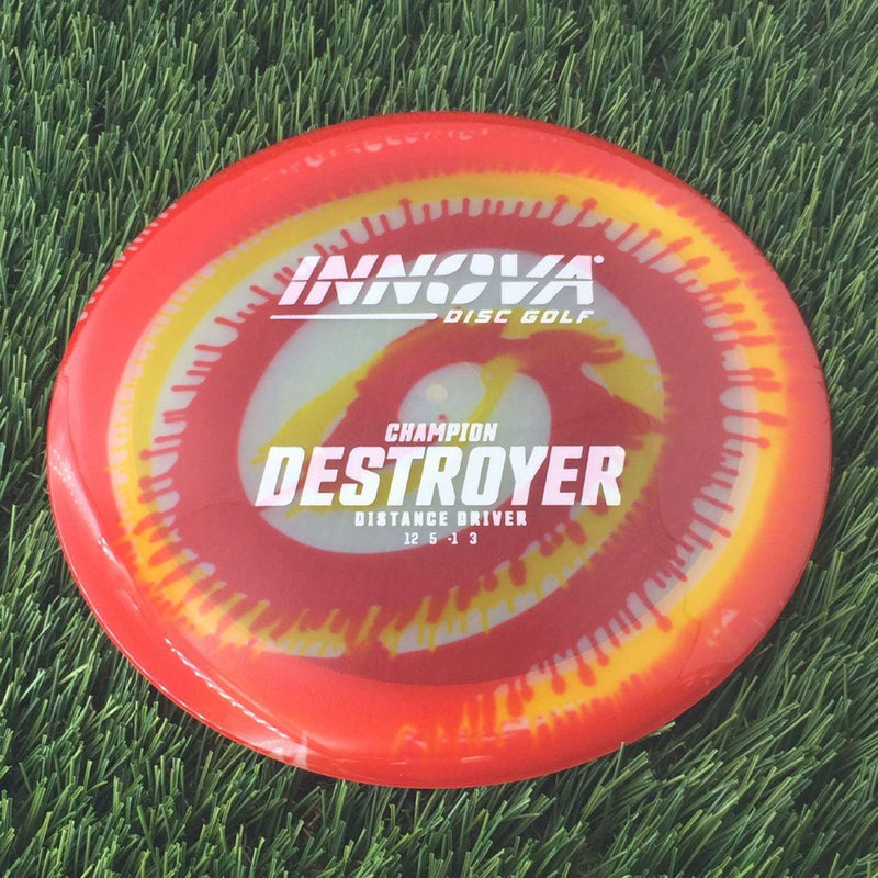 Innova Champion I-Dye Destroyer with Burst Logo Stock Stamp - 172g - Translucent Dyed