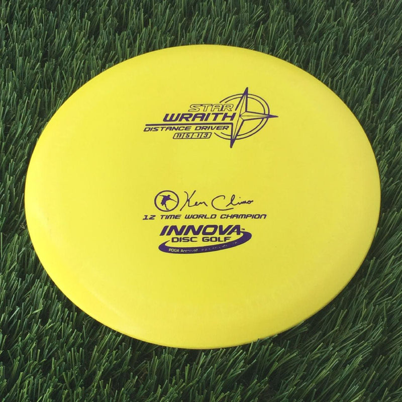 Innova Star Wraith with Ken Climo 12 Time World Champion Signature Stamp - 136g Yellow