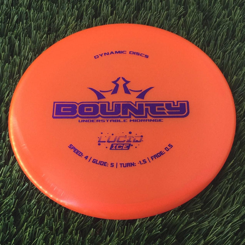 Dynamic Discs Lucid Ice Glimmer Bounty - 171g - Translucent Orange