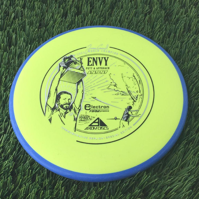 Axiom Electron Firm Envy with James Conrad 2021 World Champion Commemorative Replica Special Edition - Art by Mike Inscho Stamp - 175g Yellow