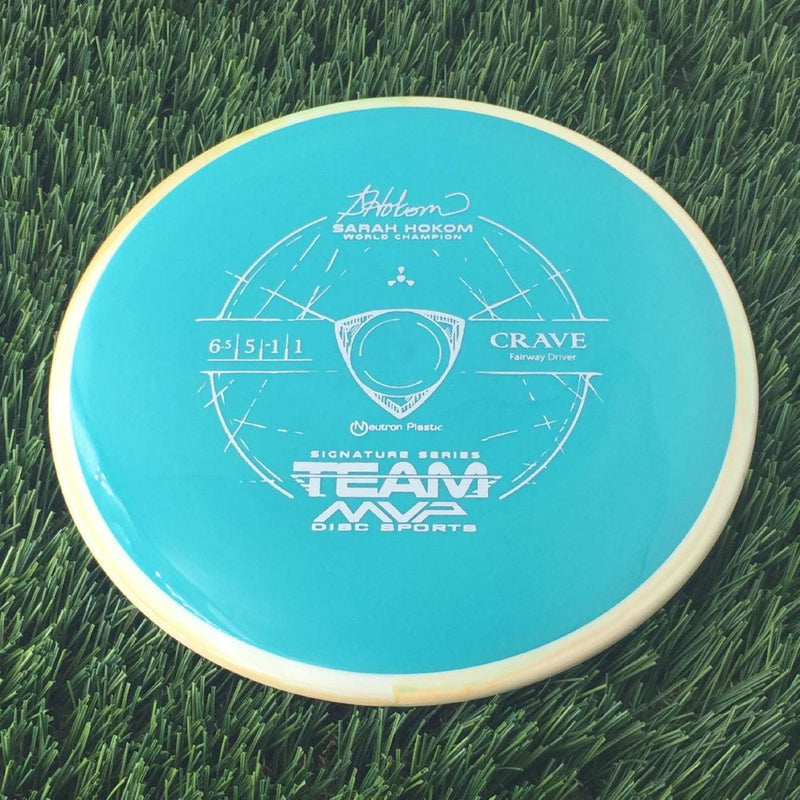 Axiom Neutron Crave with Sarah Hokom World Champion Signature Series Team MVP Stamp - 162g Teal Blue