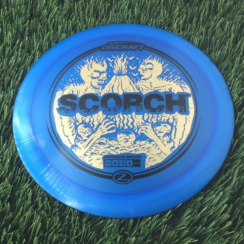 Discraft Elite Z Scorch with Volcanic Skeletons Double Foil Stamp - 174g - Translucent Blue